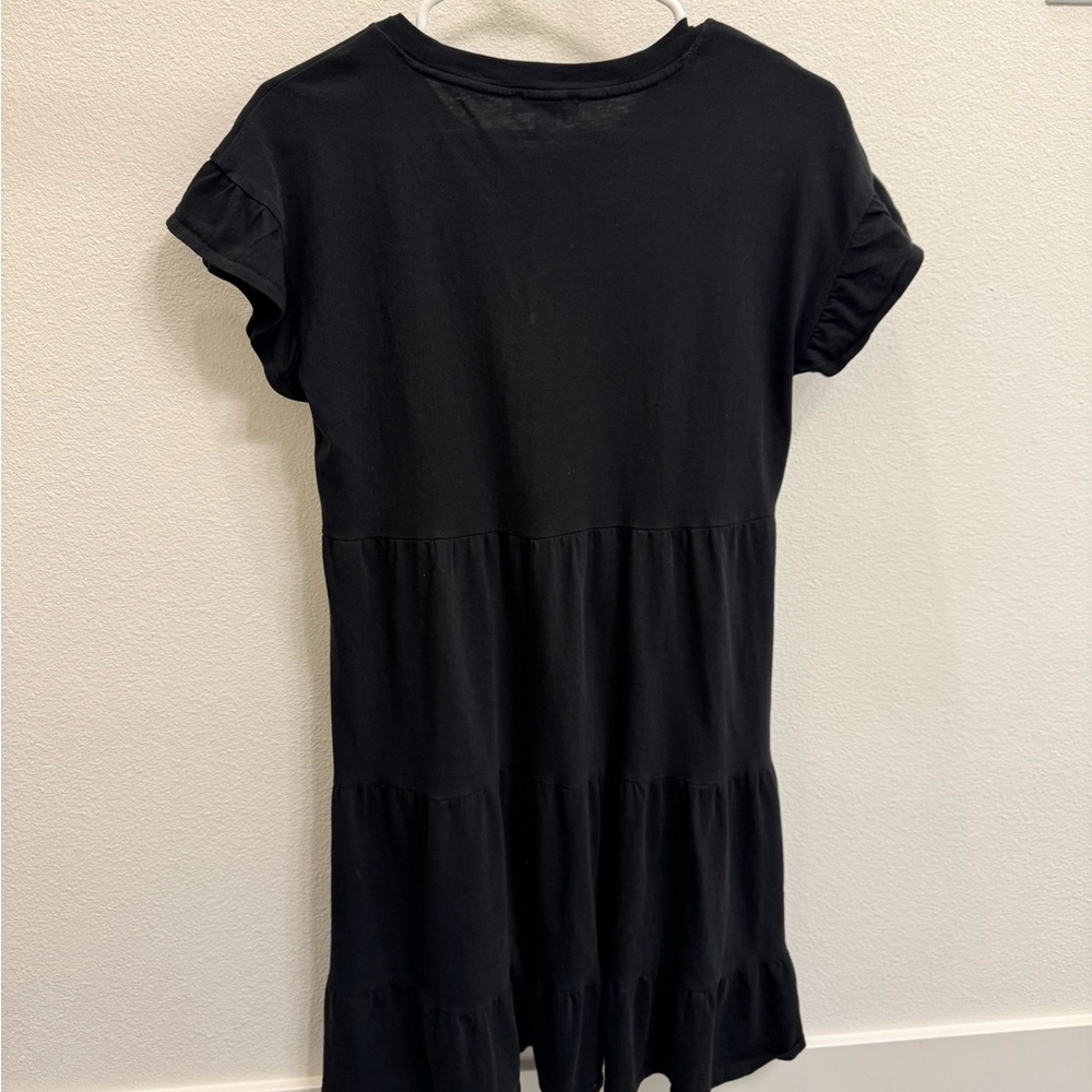 J.Crew Black Tiered Short Sleeve Dress Size S